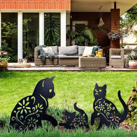Cats Silhouette Garden Stands