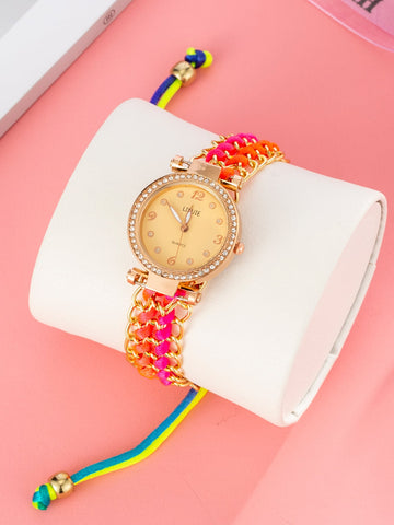 Color Woven String Watch