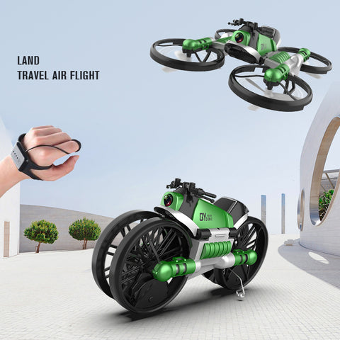 WiFi FPV RC Drone Motorcycle 2 in 1 Foldable Helicopter Camera