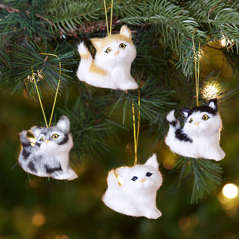 Cat Ornaments 4 Set