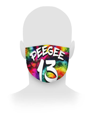 PeeGee13 Tie-Dye Glow Face Mask Cloth Face Mask