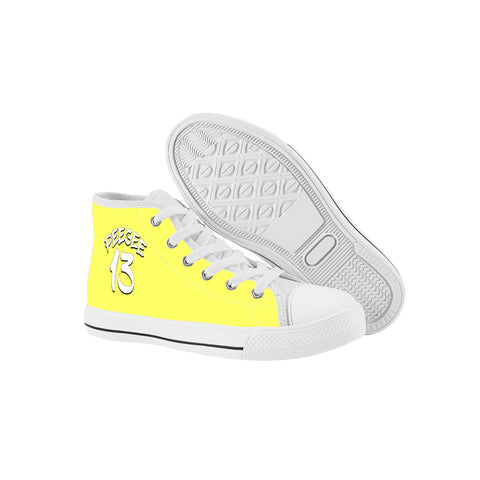 Peegee13 High Top Chuck Style Yellow Shoes