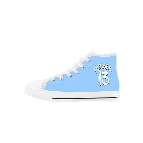 Peegee13 High Top Chuck Style Sky Blue Shoes