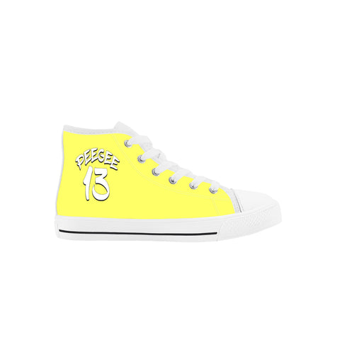 Peegee13 High Top Chuck Style Yellow Shoes