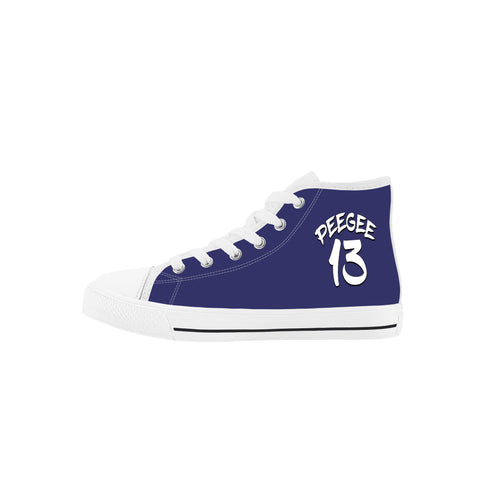 Peegee13 High Top Chuck Style Navy Blue Shoes