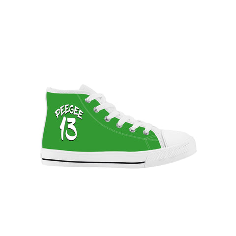 Peegee13 High Top Chuck Style Green Shoes
