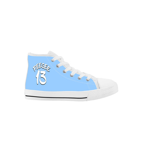 Peegee13 High Top Chuck Style Sky Blue Shoes
