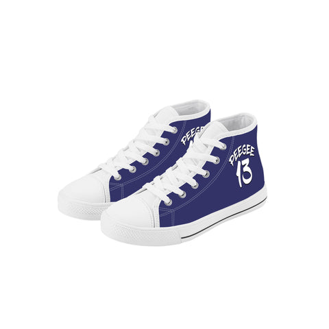 Peegee13 High Top Chuck Style Navy Blue Shoes
