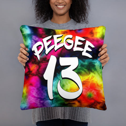 PeeGee13 Tie-Dye Glow Pillow
