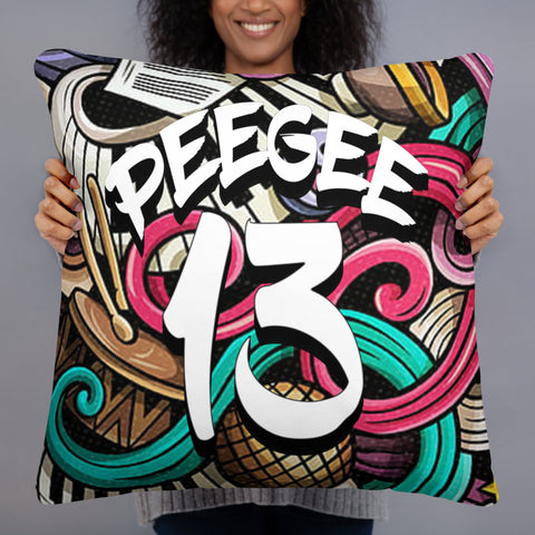 PeeGee13 Music Note Pillow