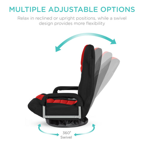 Gamer 360-Degree Swivel Floor Chair W/ Armrest