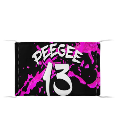 PeeGee13 Pink Splash Face Mask Cloth Face Mask