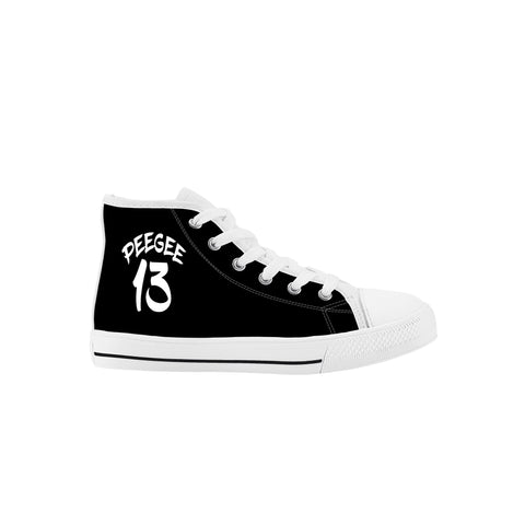 Peegee13 High Top Chuck Style Black Shoes