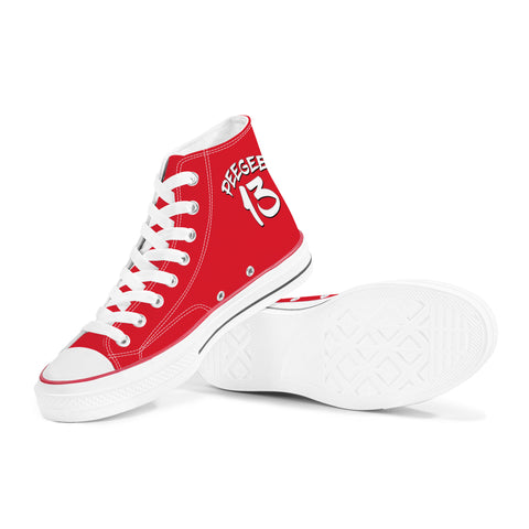 Peegee13 High Top Chuck Style Red Adult Shoes