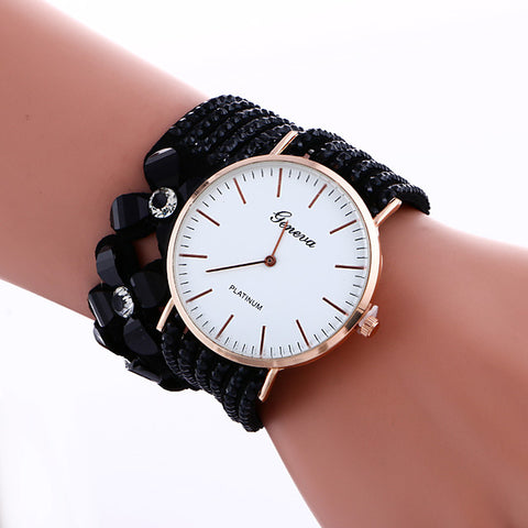 Flower Color Watches W/Bracelet