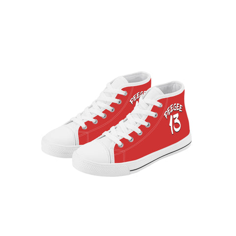 Peegee13 High Top Chuck Style Red Shoes