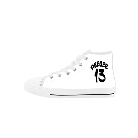 Peegee13 High Top Chuck Style White Shoes