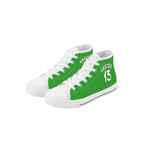Peegee13 High Top Chuck Style Green Shoes